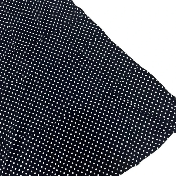 Olivia Matthews Navy Polka Dot A-line Dress 16 - Picture 2 of 5